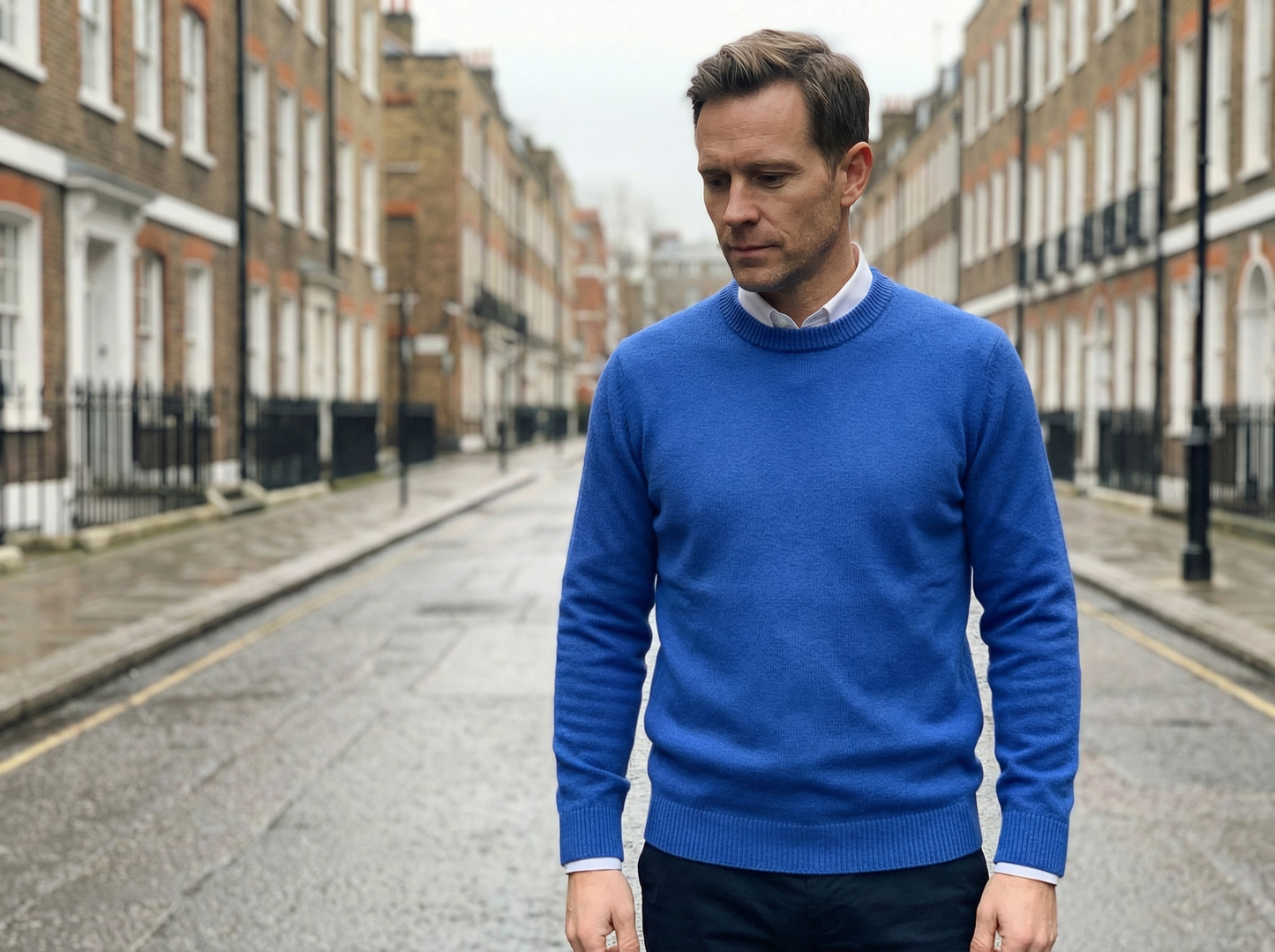 Sweater Men Classic O-Neck Long Sleeve