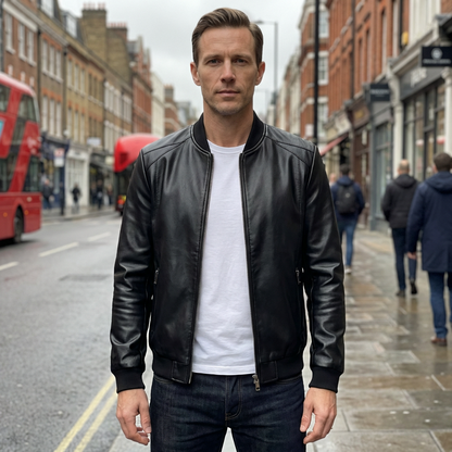 Jacket Men’s Lined Loose Fit Zipper Closure Preston Hartley