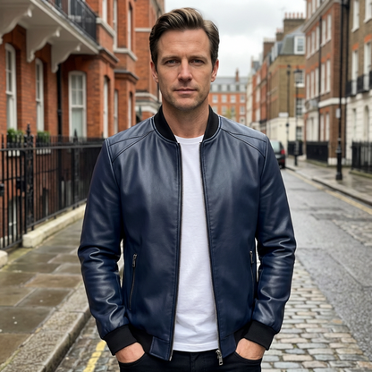 Jacket Men’s Lined Loose Fit Zipper Closure Preston Hartley