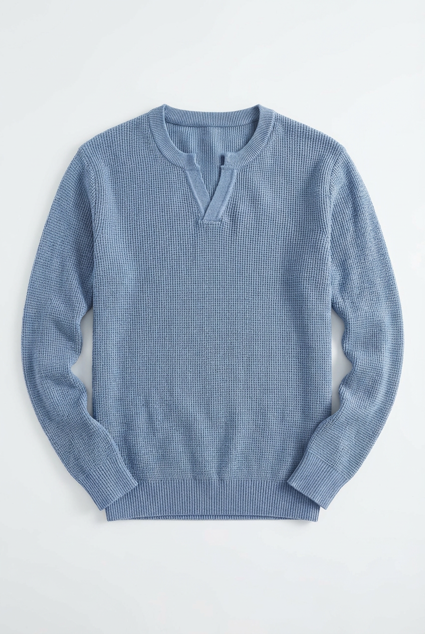 Sweater Men V-Neck Long Sleeve Warm Pullover Smart Casual