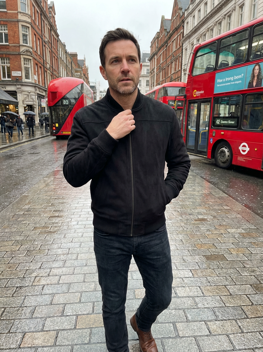 Jacket Men Long Sleeve Zipper Casual Fit