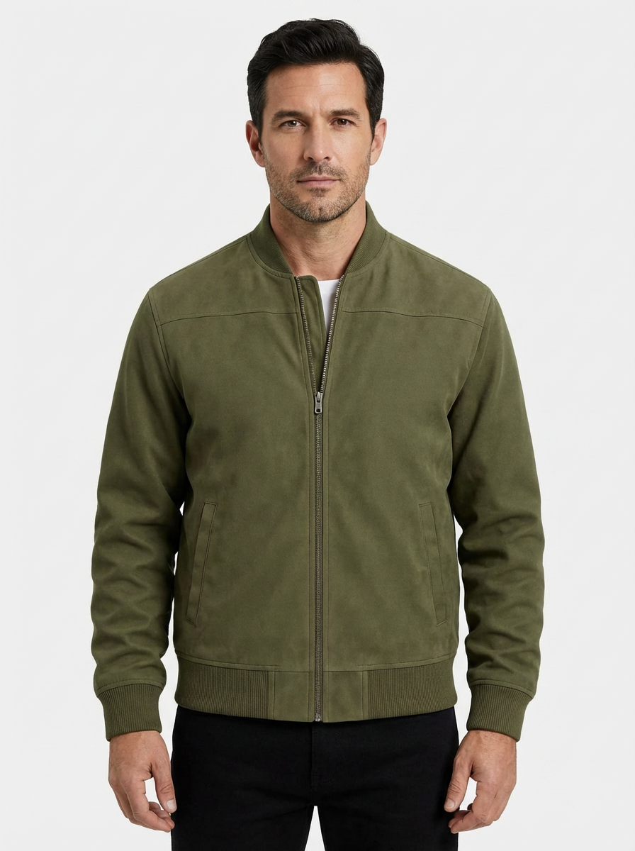 Jacket Men Long Sleeve Zipper Casual Fit