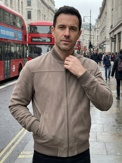 Jacket Men Long Sleeve Zipper Casual Fit