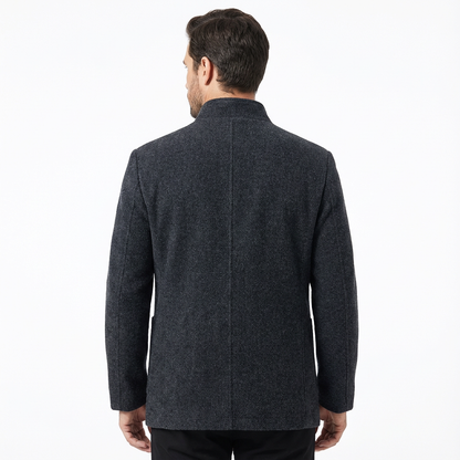 Jacket Men Stand-Up Collar Thickened Lined Casual