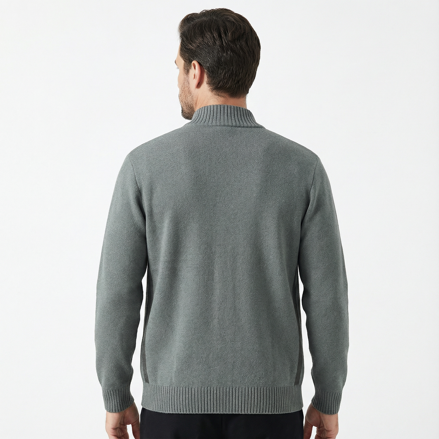 Cardigan Jacket Men Stand Neck Casual Fit