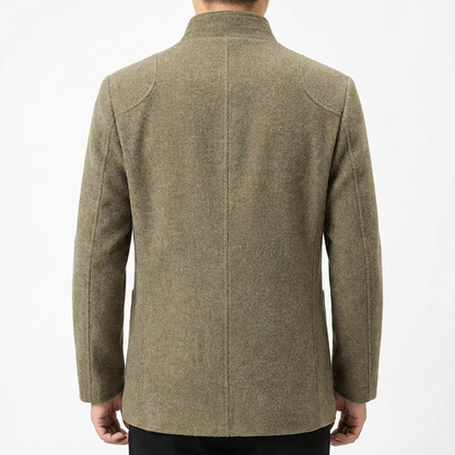 Jacket Men Stand-Up Collar Thickened Lined Casual