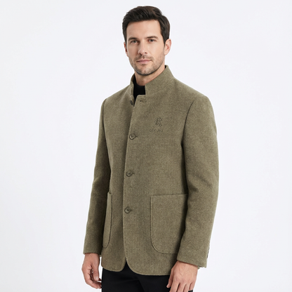 Jacket Men Stand-Up Collar Thickened Lined Casual