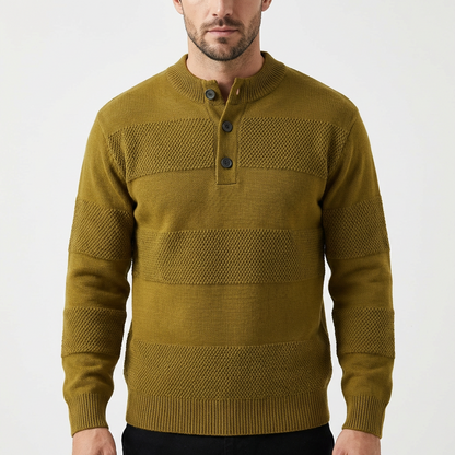 Sweater Men Striped O-Neck Loose Fit