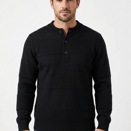 Sweater Men Striped O-Neck Loose Fit