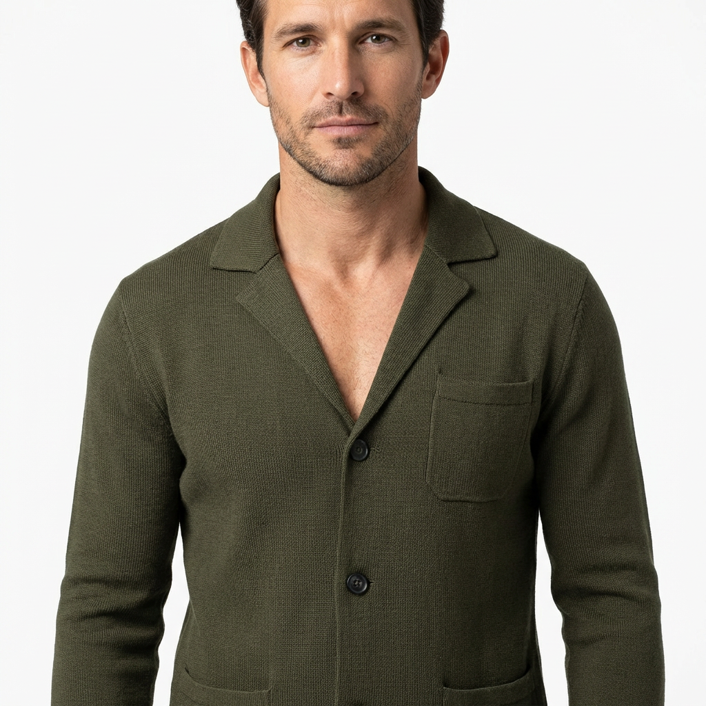 Business Blazer Men Slim Fit Structured Design