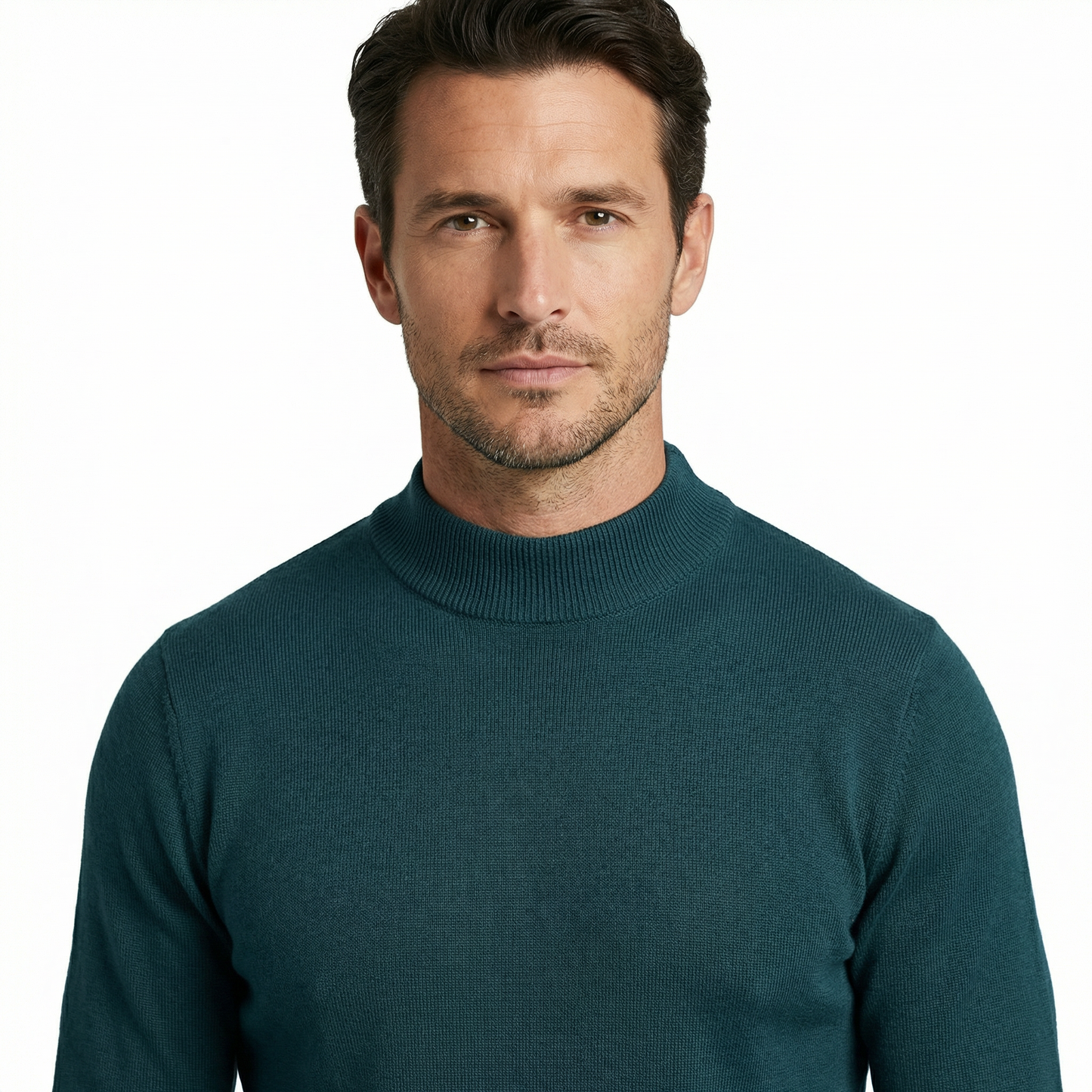 Sweater Men's Mock Neck Slim Fit