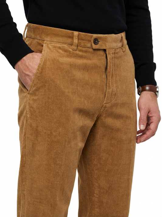 Dress Pants Men Straight-Leg Button Closure Business Casual Fit