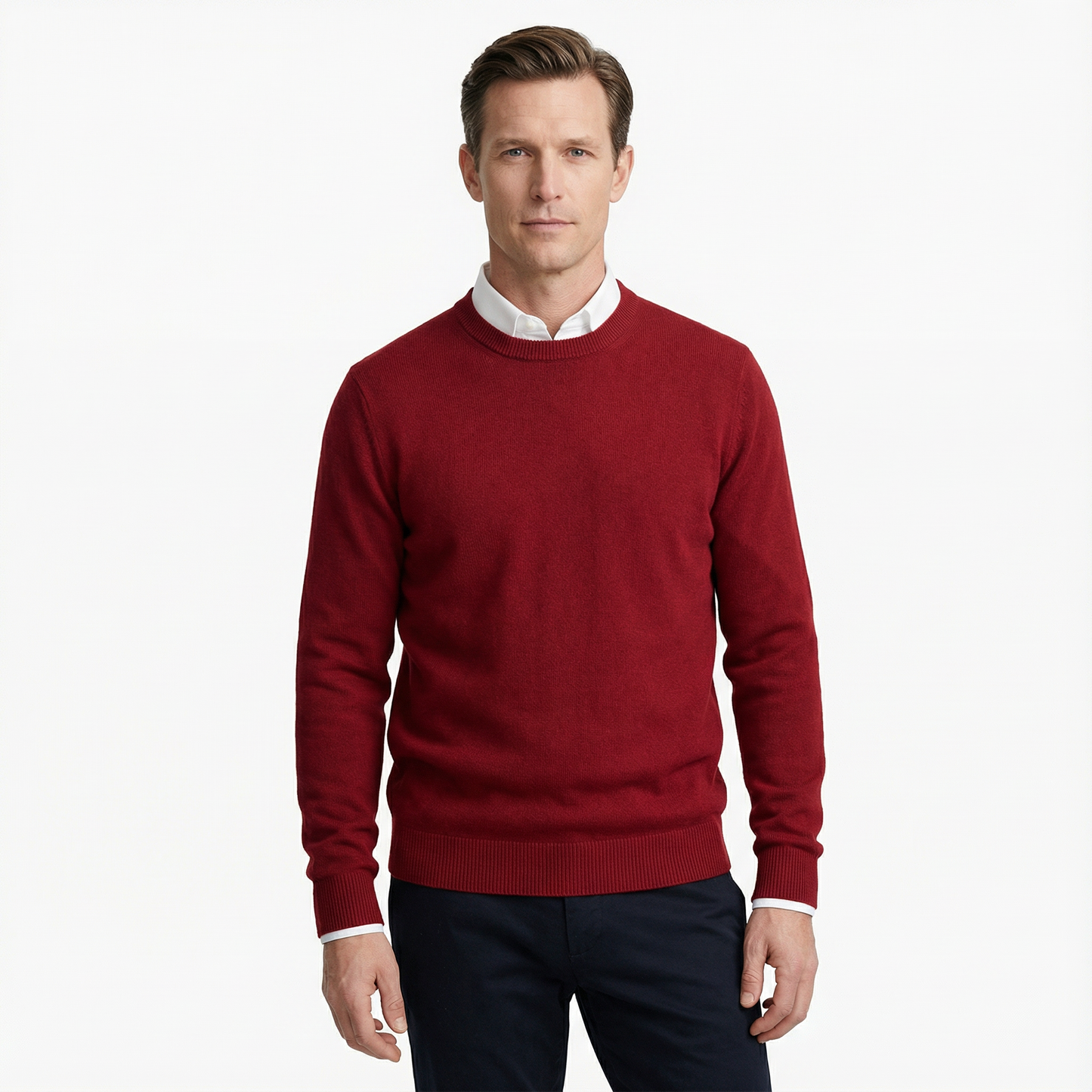 Sweater Men Classic O-Neck Long Sleeve