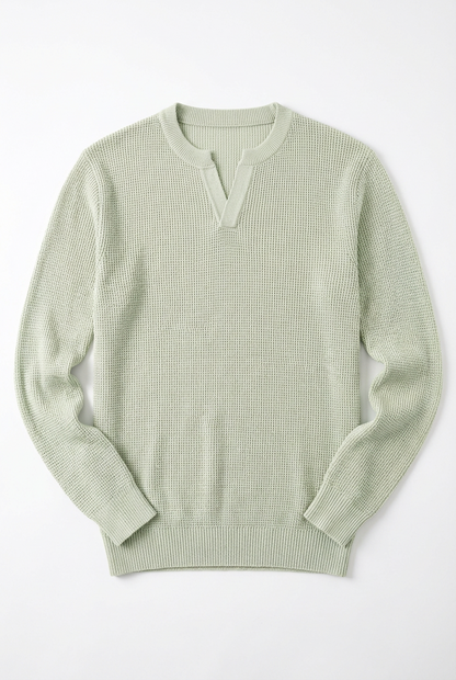 Sweater Men V-Neck Long Sleeve Warm Pullover Smart Casual