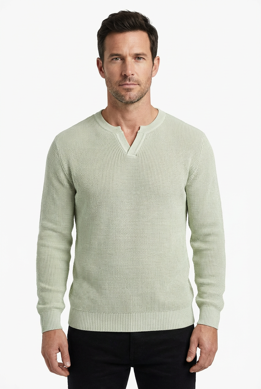 Sweater Men V-Neck Long Sleeve Warm Pullover Smart Casual