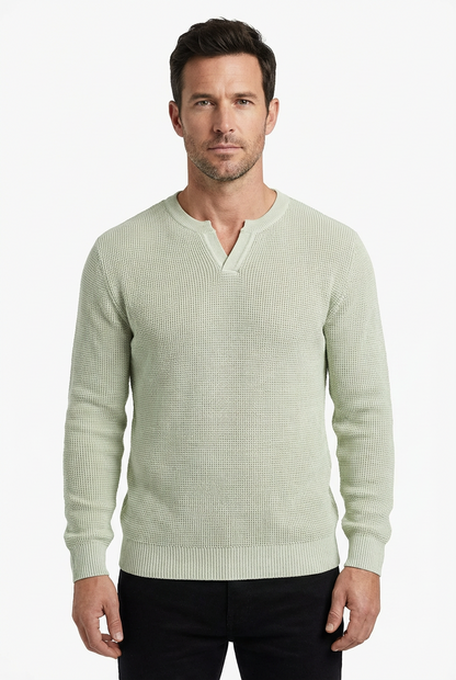 Sweater Men V-Neck Long Sleeve Warm Pullover Smart Casual