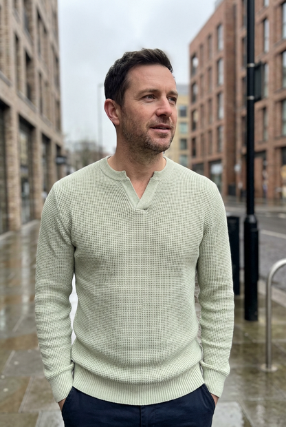 Sweater Men V-Neck Long Sleeve Warm Pullover Smart Casual