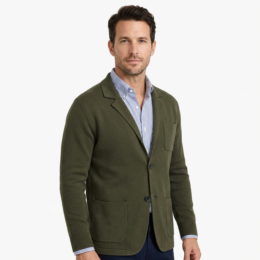 Business Blazer Men Slim Fit Structured Design