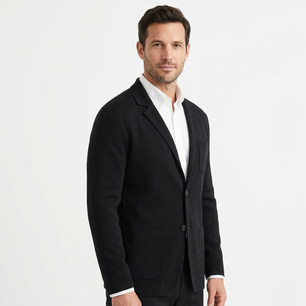 Business Blazer Men Slim Fit Structured Design