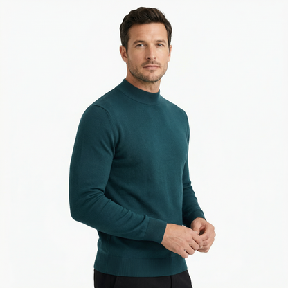 Sweater Men's Mock Neck Slim Fit