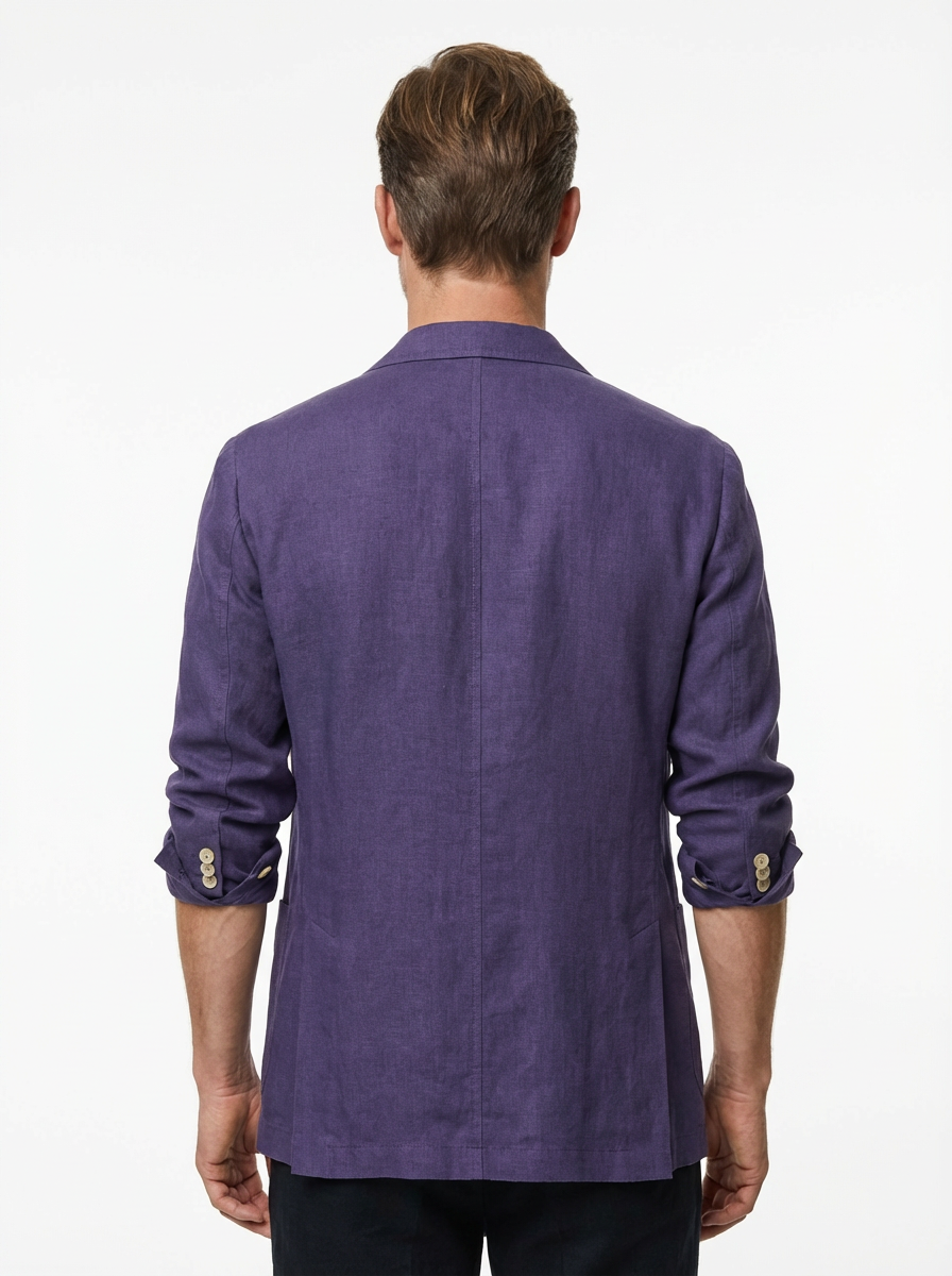 Vest Jacket Men Long Sleeve Loose Fit Open Front