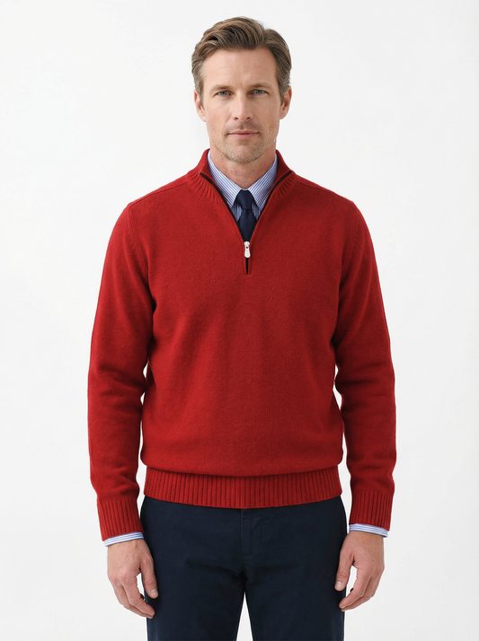 Sweater Men High Neck Long Sleeve Casual Fit