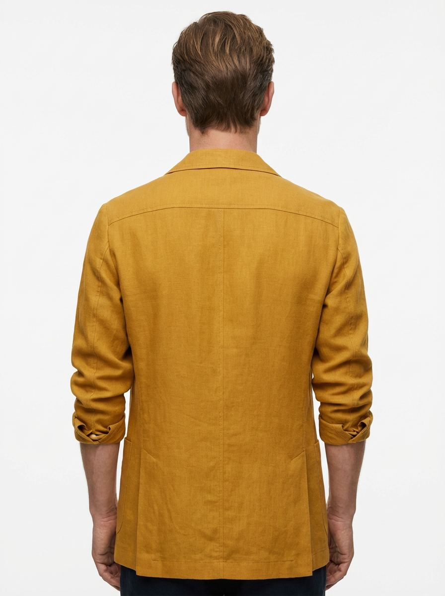 Vest Jacket Men Long Sleeve Loose Fit Open Front