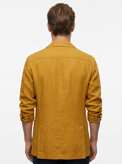 Vest Jacket Men Long Sleeve Loose Fit Open Front