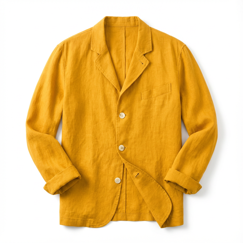 Vest Jacket Men Long Sleeve Loose Fit Open Front