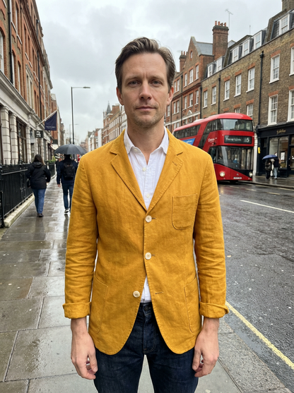 Vest Jacket Men Long Sleeve Loose Fit Open Front