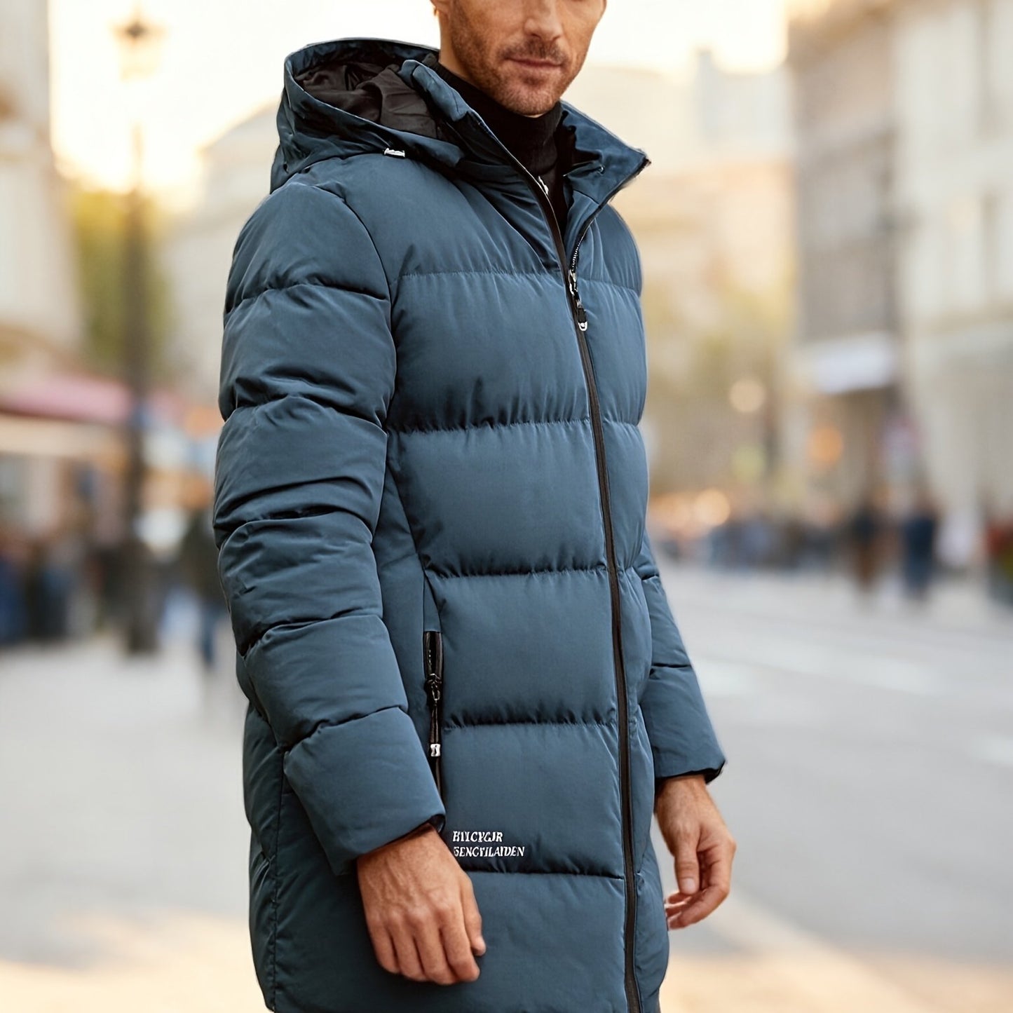 Jacket Men’s Full-Zip Hooded Winter Coat