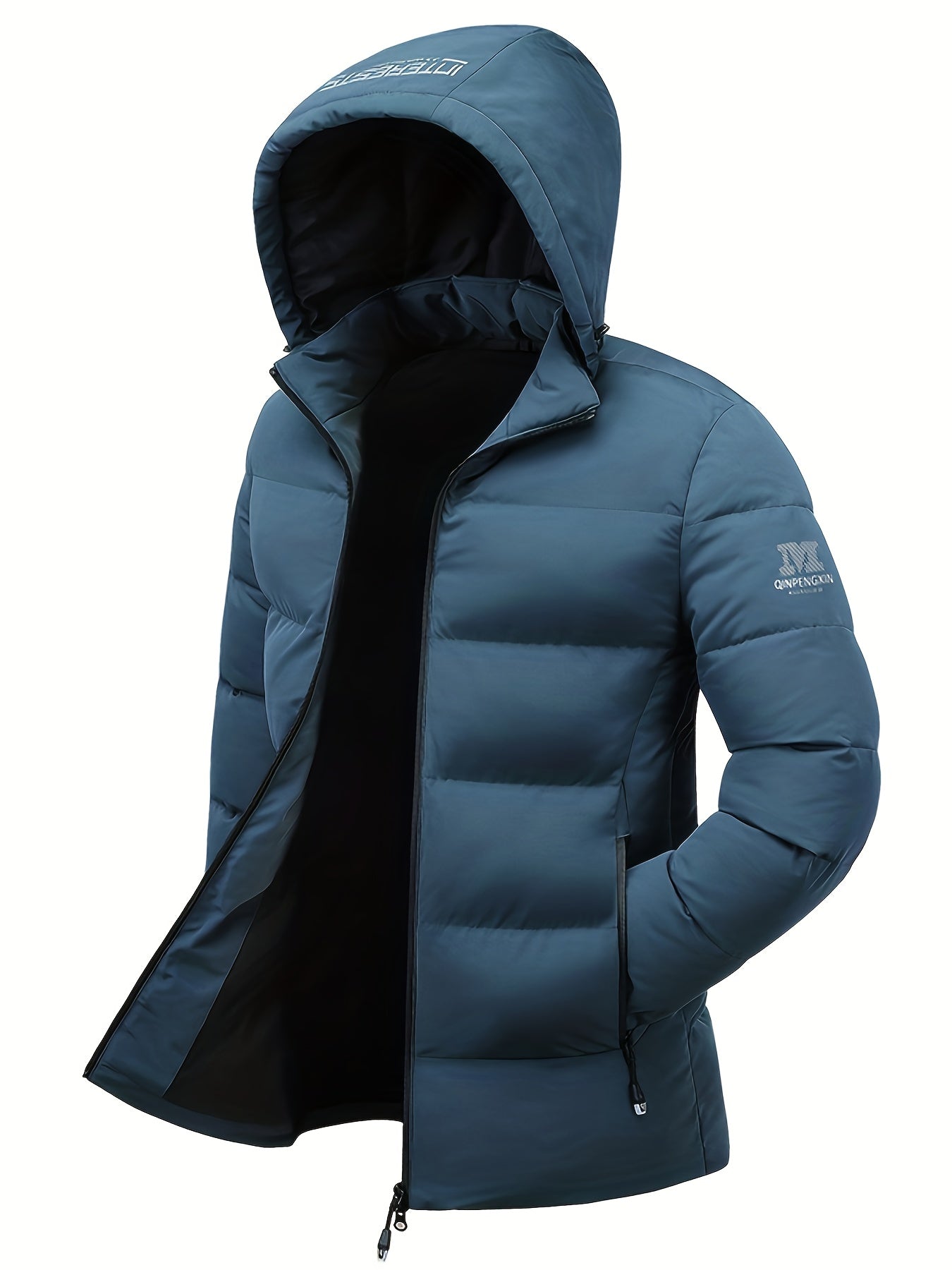 Jacket Men’s Full-Zip Hooded Winter Coat